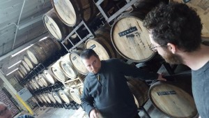 Jason was so moved by the barrel-aging that he needed help standing up straight. Not at all related to his torn MCL/ACL